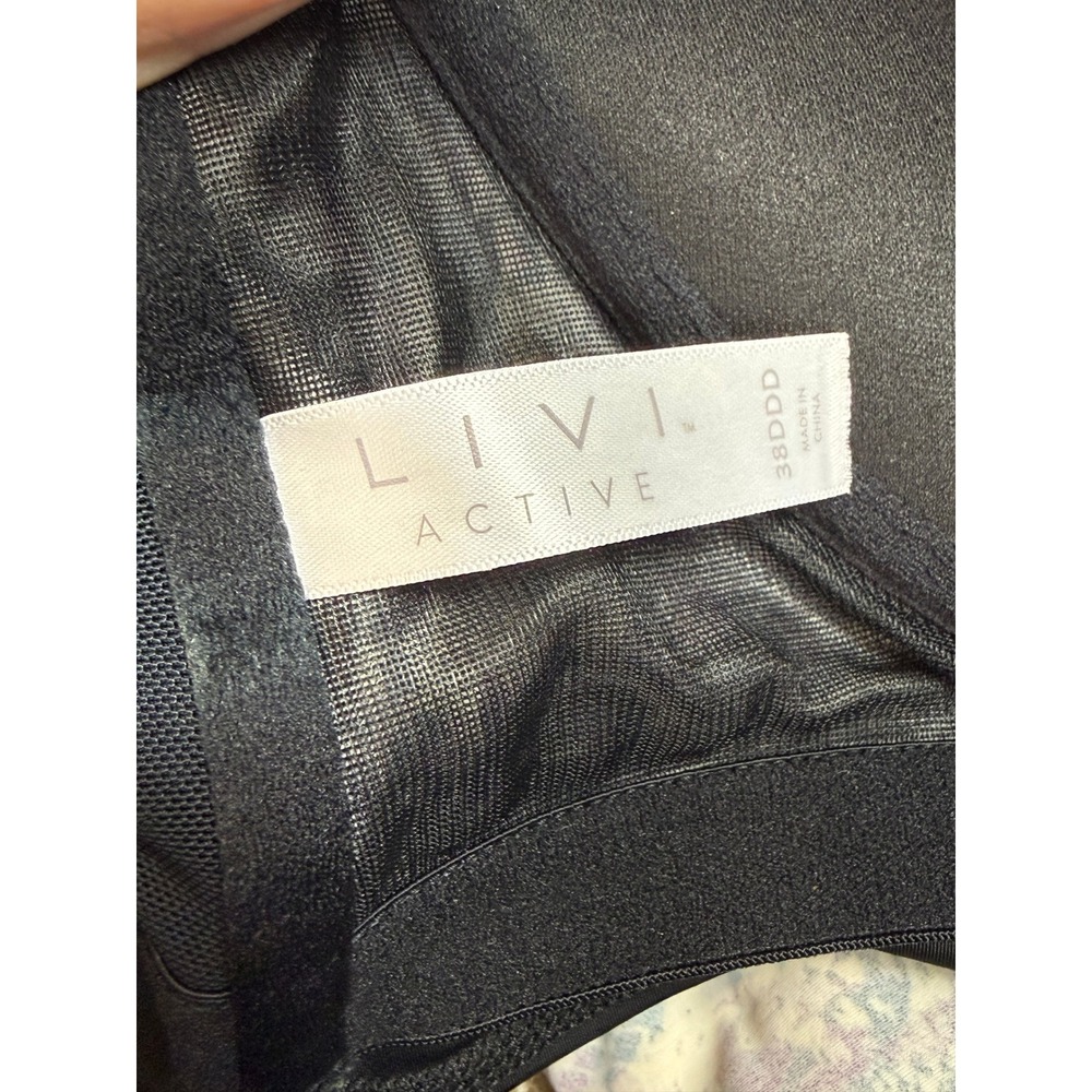 Livi Active Purple Snakeskin Underwire Tankini Top 38DDD Black Halter Swim Vacay - Picture 6 of 11